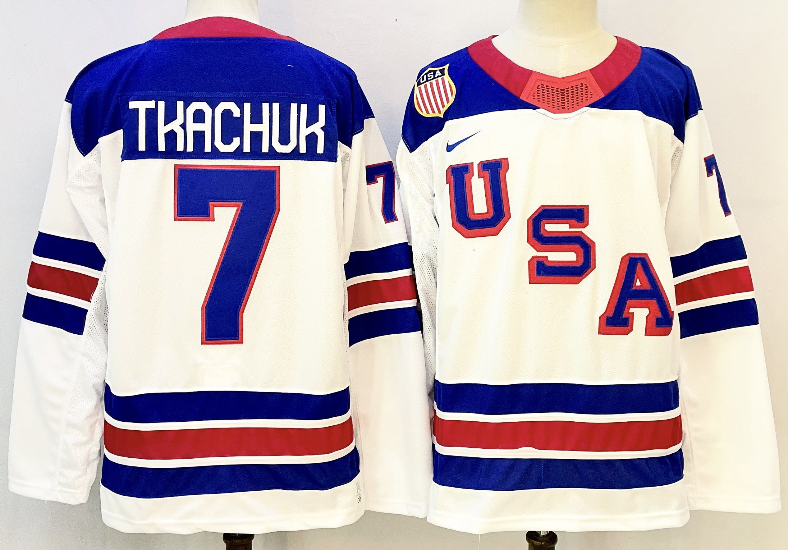 Men USA #7 Tkachuk White Nike 2026 NHL jersey 01->more nhl jerseys->NHL Jersey